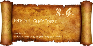 Mázi Gyöngyi névjegykártya