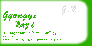 gyongyi mazi business card